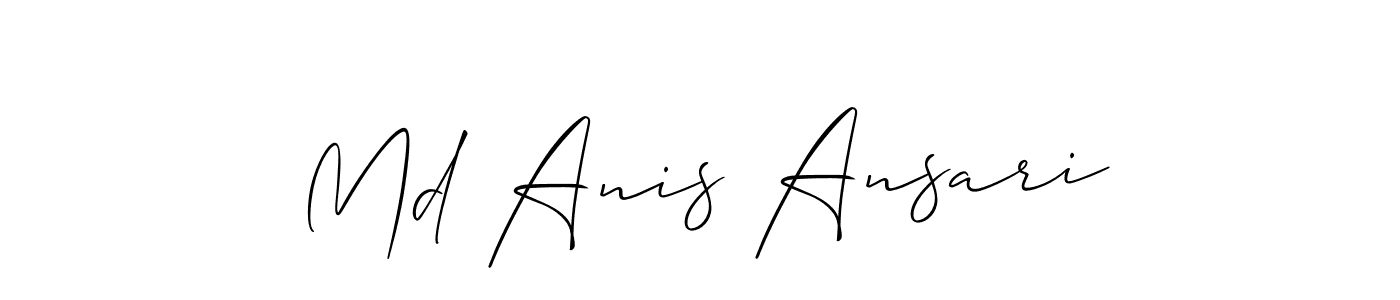 Make a short Md Anis Ansari signature style. Manage your documents anywhere anytime using Allison_Script. Create and add eSignatures, submit forms, share and send files easily. Md Anis Ansari signature style 2 images and pictures png