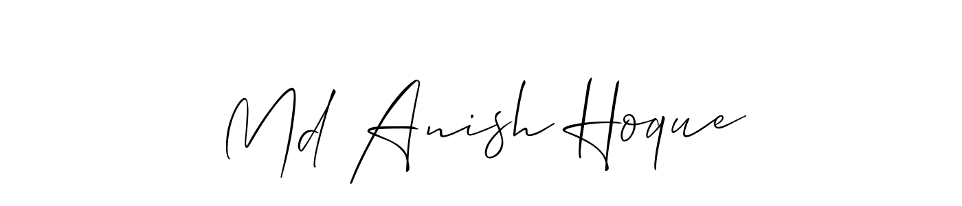 if you are searching for the best signature style for your name Md Anish Hoque. so please give up your signature search. here we have designed multiple signature styles  using Allison_Script. Md Anish Hoque signature style 2 images and pictures png
