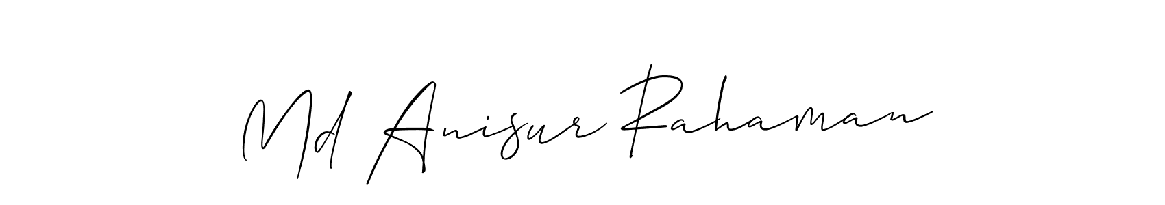 You should practise on your own different ways (Allison_Script) to write your name (Md Anisur Rahaman) in signature. don't let someone else do it for you. Md Anisur Rahaman signature style 2 images and pictures png