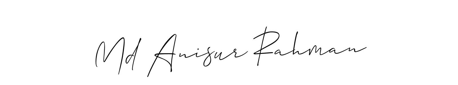 Also You can easily find your signature by using the search form. We will create Md Anisur Rahman name handwritten signature images for you free of cost using Allison_Script sign style. Md Anisur Rahman signature style 2 images and pictures png