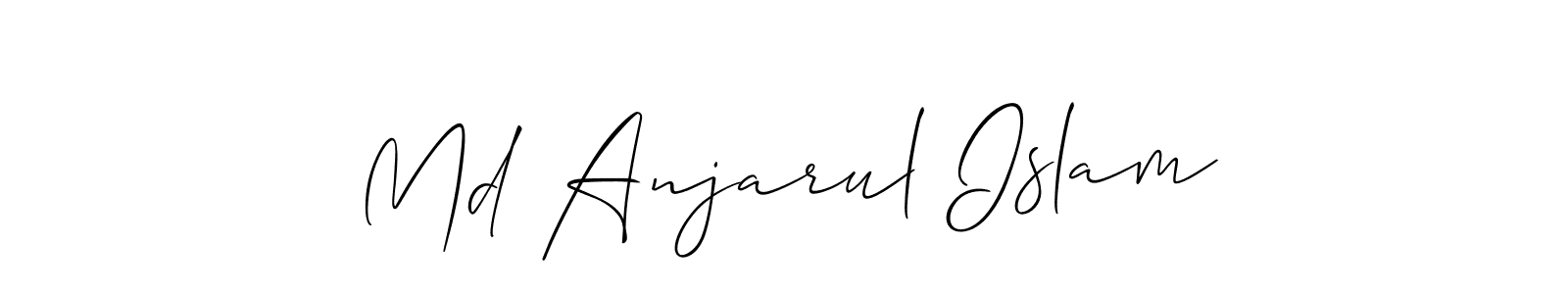 Similarly Allison_Script is the best handwritten signature design. Signature creator online .You can use it as an online autograph creator for name Md Anjarul Islam. Md Anjarul Islam signature style 2 images and pictures png