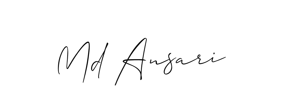 How to make Md Ansari signature? Allison_Script is a professional autograph style. Create handwritten signature for Md Ansari name. Md Ansari signature style 2 images and pictures png