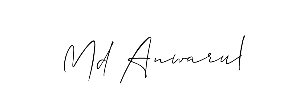 How to make Md Anwarul signature? Allison_Script is a professional autograph style. Create handwritten signature for Md Anwarul name. Md Anwarul signature style 2 images and pictures png