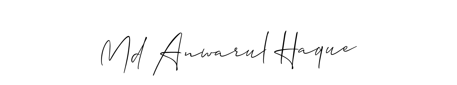 if you are searching for the best signature style for your name Md Anwarul Haque. so please give up your signature search. here we have designed multiple signature styles  using Allison_Script. Md Anwarul Haque signature style 2 images and pictures png