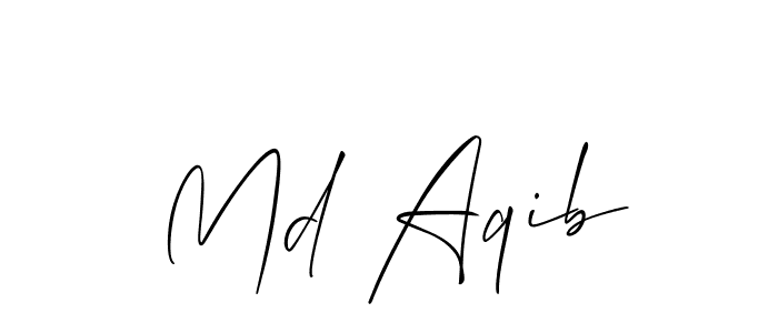 How to make Md Aqib signature? Allison_Script is a professional autograph style. Create handwritten signature for Md Aqib name. Md Aqib signature style 2 images and pictures png