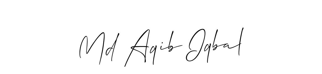 Create a beautiful signature design for name Md Aqib Iqbal. With this signature (Allison_Script) fonts, you can make a handwritten signature for free. Md Aqib Iqbal signature style 2 images and pictures png