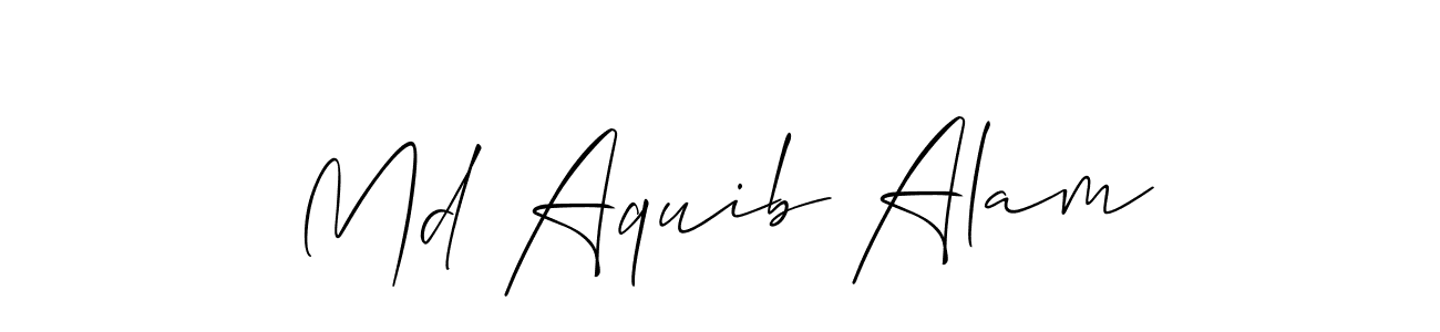 Also You can easily find your signature by using the search form. We will create Md Aquib Alam name handwritten signature images for you free of cost using Allison_Script sign style. Md Aquib Alam signature style 2 images and pictures png