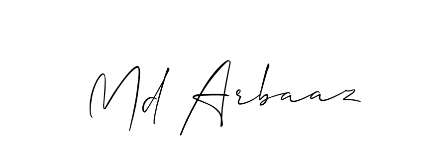 Design your own signature with our free online signature maker. With this signature software, you can create a handwritten (Allison_Script) signature for name Md Arbaaz. Md Arbaaz signature style 2 images and pictures png