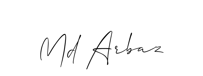 Also we have Md Arbaz name is the best signature style. Create professional handwritten signature collection using Allison_Script autograph style. Md Arbaz signature style 2 images and pictures png