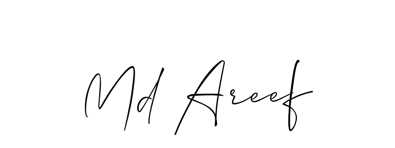 Also we have Md Areef name is the best signature style. Create professional handwritten signature collection using Allison_Script autograph style. Md Areef signature style 2 images and pictures png