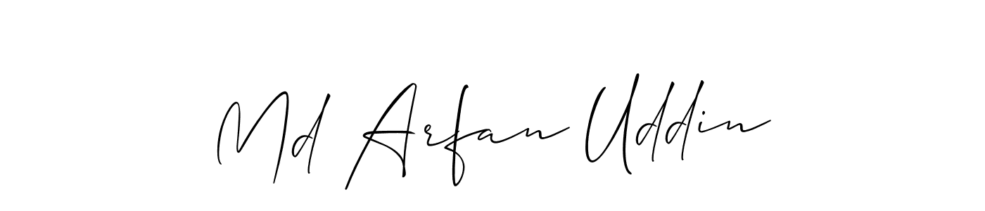 Allison_Script is a professional signature style that is perfect for those who want to add a touch of class to their signature. It is also a great choice for those who want to make their signature more unique. Get Md Arfan Uddin name to fancy signature for free. Md Arfan Uddin signature style 2 images and pictures png