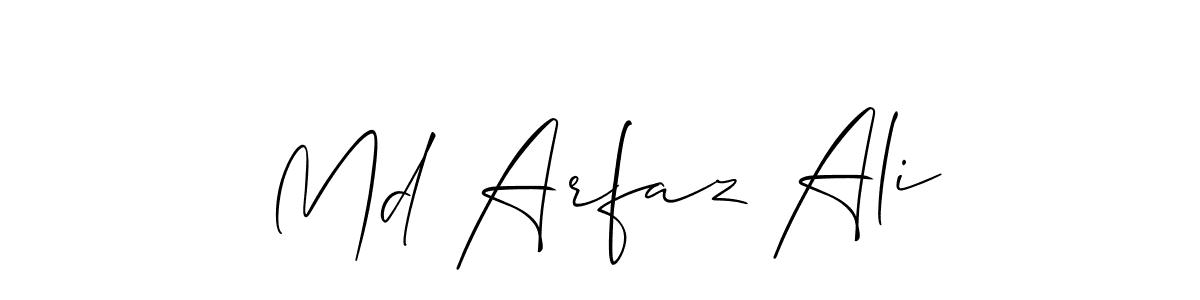 How to make Md Arfaz Ali signature? Allison_Script is a professional autograph style. Create handwritten signature for Md Arfaz Ali name. Md Arfaz Ali signature style 2 images and pictures png