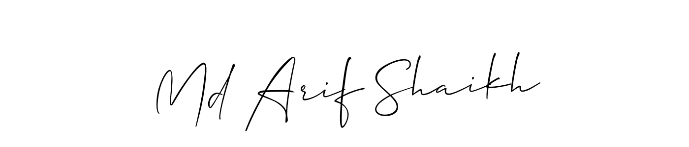 Md Arif Shaikh stylish signature style. Best Handwritten Sign (Allison_Script) for my name. Handwritten Signature Collection Ideas for my name Md Arif Shaikh. Md Arif Shaikh signature style 2 images and pictures png