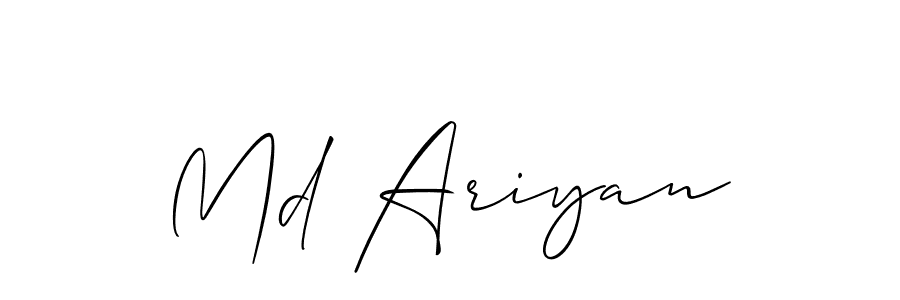 Md Ariyan stylish signature style. Best Handwritten Sign (Allison_Script) for my name. Handwritten Signature Collection Ideas for my name Md Ariyan. Md Ariyan signature style 2 images and pictures png