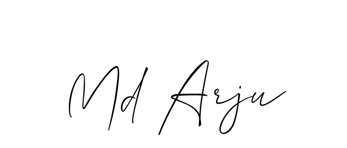 Check out images of Autograph of Md Arju name. Actor Md Arju Signature Style. Allison_Script is a professional sign style online. Md Arju signature style 2 images and pictures png