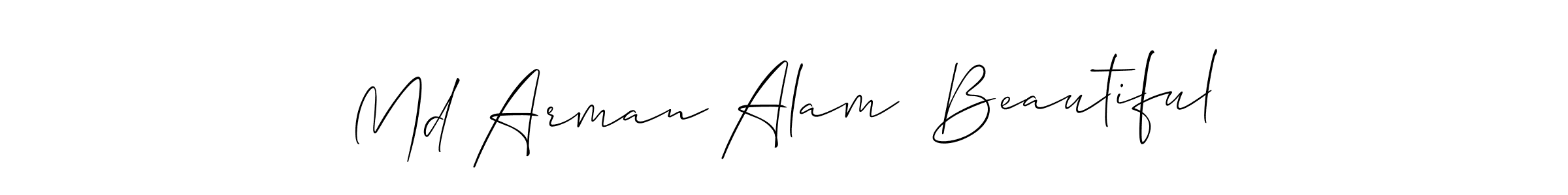 You should practise on your own different ways (Allison_Script) to write your name (Md Arman Alam  Beautiful) in signature. don't let someone else do it for you. Md Arman Alam  Beautiful signature style 2 images and pictures png