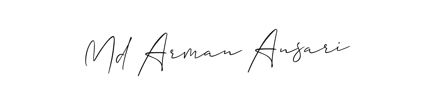How to make Md Arman Ansari name signature. Use Allison_Script style for creating short signs online. This is the latest handwritten sign. Md Arman Ansari signature style 2 images and pictures png