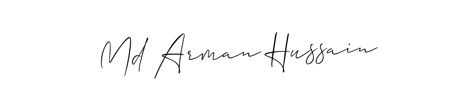 Allison_Script is a professional signature style that is perfect for those who want to add a touch of class to their signature. It is also a great choice for those who want to make their signature more unique. Get Md Arman Hussain name to fancy signature for free. Md Arman Hussain signature style 2 images and pictures png