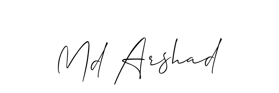 How to Draw Md Arshad signature style? Allison_Script is a latest design signature styles for name Md Arshad. Md Arshad signature style 2 images and pictures png