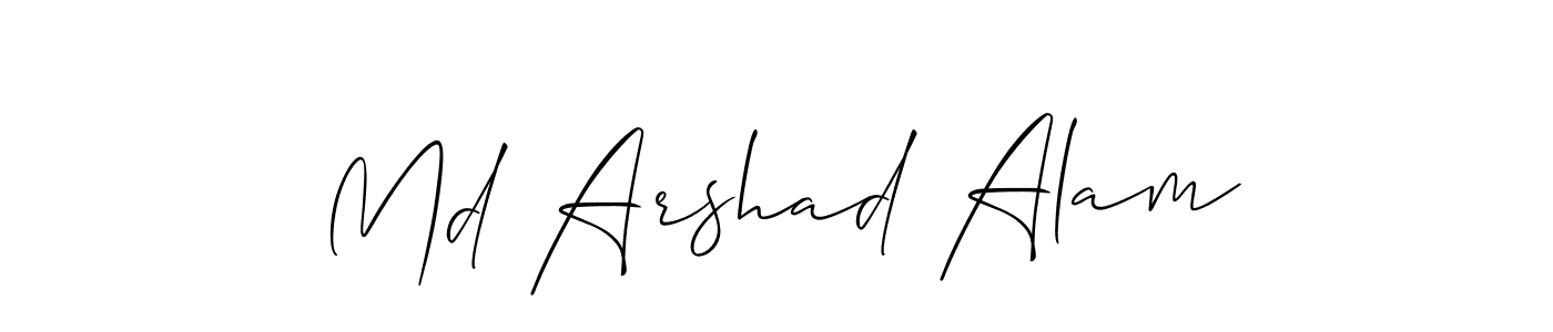 Create a beautiful signature design for name Md Arshad Alam. With this signature (Allison_Script) fonts, you can make a handwritten signature for free. Md Arshad Alam signature style 2 images and pictures png