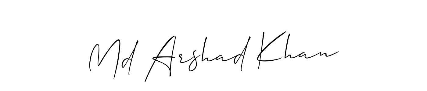 Allison_Script is a professional signature style that is perfect for those who want to add a touch of class to their signature. It is also a great choice for those who want to make their signature more unique. Get Md Arshad Khan name to fancy signature for free. Md Arshad Khan signature style 2 images and pictures png