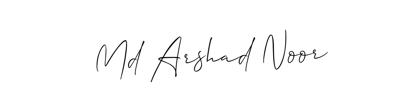 Allison_Script is a professional signature style that is perfect for those who want to add a touch of class to their signature. It is also a great choice for those who want to make their signature more unique. Get Md Arshad Noor name to fancy signature for free. Md Arshad Noor signature style 2 images and pictures png