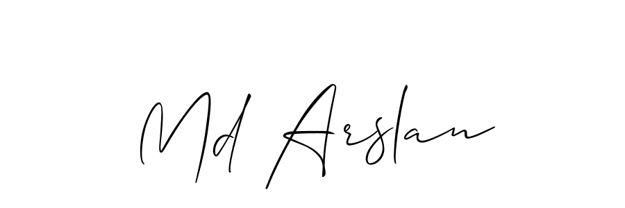 It looks lik you need a new signature style for name Md Arslan. Design unique handwritten (Allison_Script) signature with our free signature maker in just a few clicks. Md Arslan signature style 2 images and pictures png