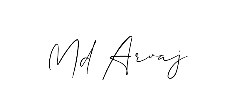 Design your own signature with our free online signature maker. With this signature software, you can create a handwritten (Allison_Script) signature for name Md Arvaj. Md Arvaj signature style 2 images and pictures png