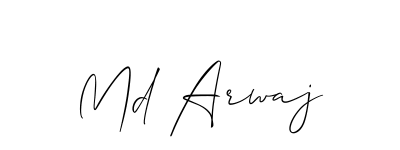Allison_Script is a professional signature style that is perfect for those who want to add a touch of class to their signature. It is also a great choice for those who want to make their signature more unique. Get Md Arwaj name to fancy signature for free. Md Arwaj signature style 2 images and pictures png