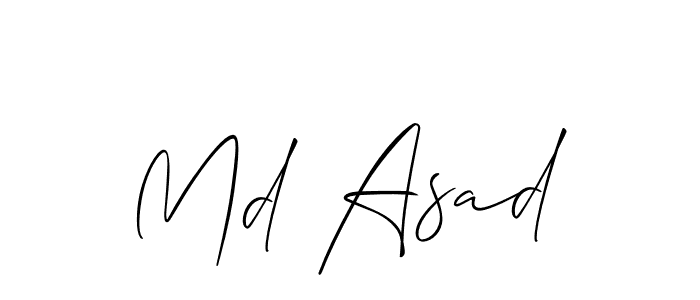 How to Draw Md Asad signature style? Allison_Script is a latest design signature styles for name Md Asad. Md Asad signature style 2 images and pictures png