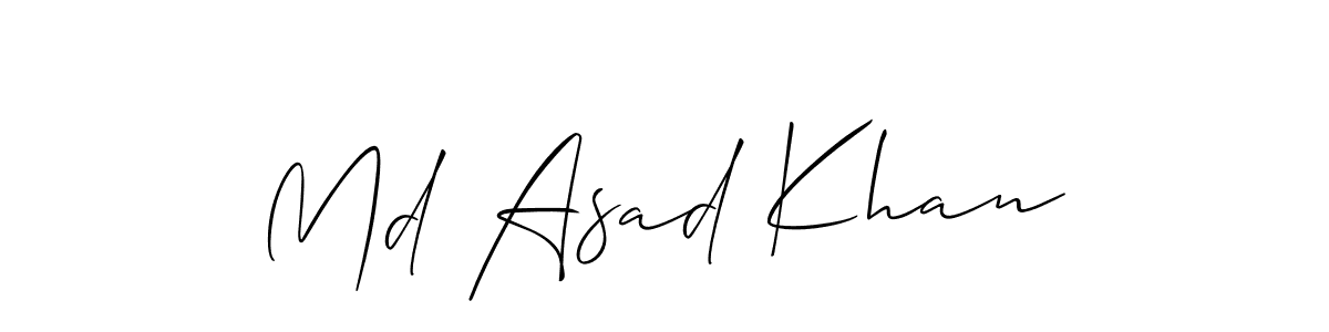 Also You can easily find your signature by using the search form. We will create Md Asad Khan name handwritten signature images for you free of cost using Allison_Script sign style. Md Asad Khan signature style 2 images and pictures png