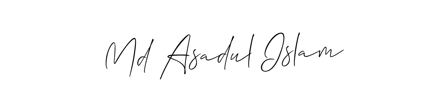 Make a short Md Asadul Islam signature style. Manage your documents anywhere anytime using Allison_Script. Create and add eSignatures, submit forms, share and send files easily. Md Asadul Islam signature style 2 images and pictures png