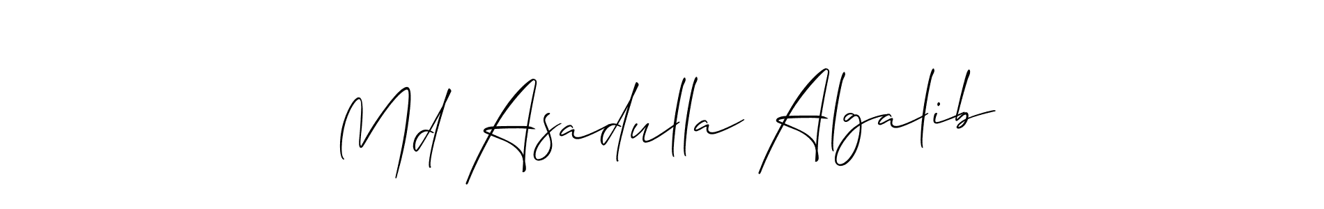 Allison_Script is a professional signature style that is perfect for those who want to add a touch of class to their signature. It is also a great choice for those who want to make their signature more unique. Get Md Asadulla Algalib name to fancy signature for free. Md Asadulla Algalib signature style 2 images and pictures png
