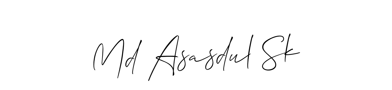 if you are searching for the best signature style for your name Md Asasdul Sk. so please give up your signature search. here we have designed multiple signature styles  using Allison_Script. Md Asasdul Sk signature style 2 images and pictures png