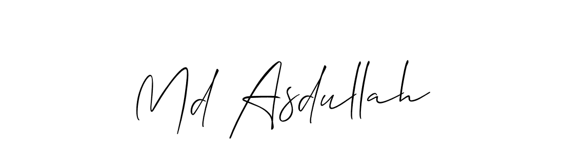 How to make Md Asdullah signature? Allison_Script is a professional autograph style. Create handwritten signature for Md Asdullah name. Md Asdullah signature style 2 images and pictures png