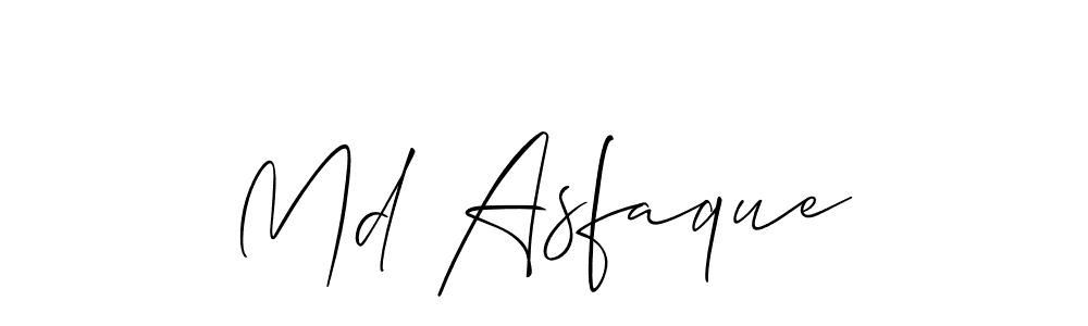 Design your own signature with our free online signature maker. With this signature software, you can create a handwritten (Allison_Script) signature for name Md Asfaque. Md Asfaque signature style 2 images and pictures png