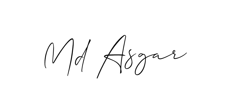 Similarly Allison_Script is the best handwritten signature design. Signature creator online .You can use it as an online autograph creator for name Md Asgar. Md Asgar signature style 2 images and pictures png