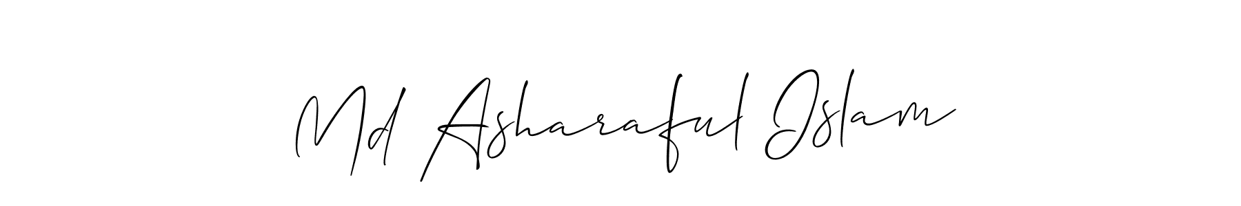 Md Asharaful Islam stylish signature style. Best Handwritten Sign (Allison_Script) for my name. Handwritten Signature Collection Ideas for my name Md Asharaful Islam. Md Asharaful Islam signature style 2 images and pictures png