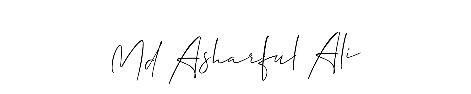 Create a beautiful signature design for name Md Asharful Ali. With this signature (Allison_Script) fonts, you can make a handwritten signature for free. Md Asharful Ali signature style 2 images and pictures png