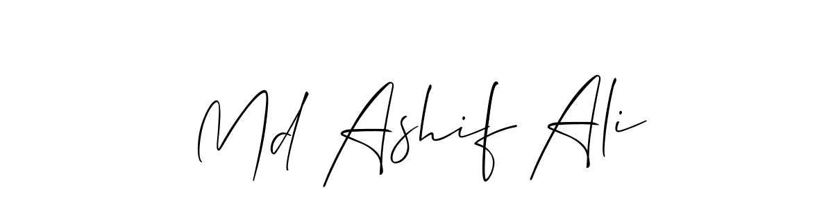 It looks lik you need a new signature style for name Md Ashif Ali. Design unique handwritten (Allison_Script) signature with our free signature maker in just a few clicks. Md Ashif Ali signature style 2 images and pictures png