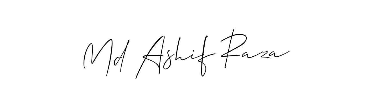 Make a beautiful signature design for name Md Ashif Raza. With this signature (Allison_Script) style, you can create a handwritten signature for free. Md Ashif Raza signature style 2 images and pictures png