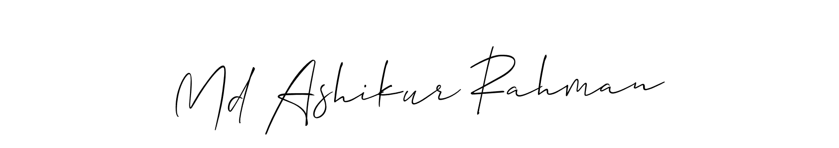 It looks lik you need a new signature style for name Md Ashikur Rahman. Design unique handwritten (Allison_Script) signature with our free signature maker in just a few clicks. Md Ashikur Rahman signature style 2 images and pictures png
