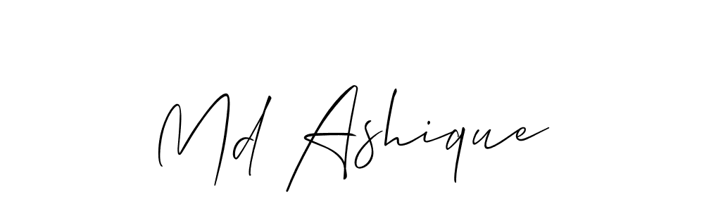 Make a beautiful signature design for name Md Ashique. With this signature (Allison_Script) style, you can create a handwritten signature for free. Md Ashique signature style 2 images and pictures png