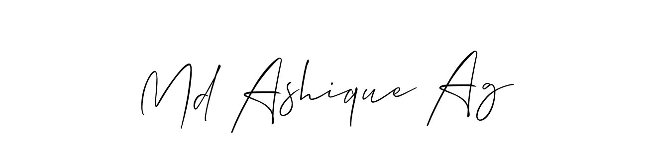 Make a short Md Ashique Ag signature style. Manage your documents anywhere anytime using Allison_Script. Create and add eSignatures, submit forms, share and send files easily. Md Ashique Ag signature style 2 images and pictures png