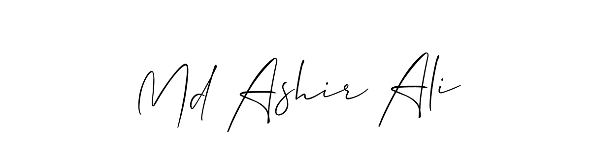 Create a beautiful signature design for name Md Ashir Ali. With this signature (Allison_Script) fonts, you can make a handwritten signature for free. Md Ashir Ali signature style 2 images and pictures png