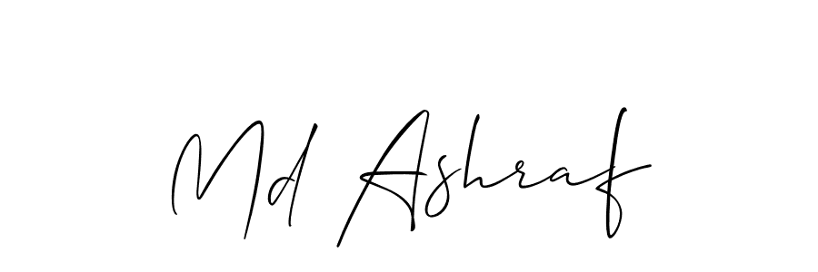 Create a beautiful signature design for name Md Ashraf. With this signature (Allison_Script) fonts, you can make a handwritten signature for free. Md Ashraf signature style 2 images and pictures png