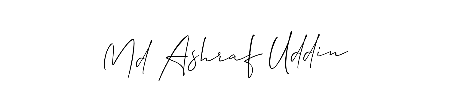 Also we have Md Ashraf Uddin name is the best signature style. Create professional handwritten signature collection using Allison_Script autograph style. Md Ashraf Uddin signature style 2 images and pictures png