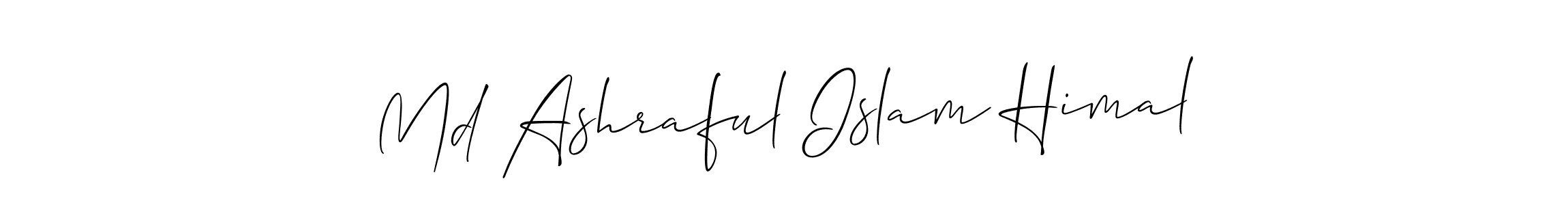 Allison_Script is a professional signature style that is perfect for those who want to add a touch of class to their signature. It is also a great choice for those who want to make their signature more unique. Get Md Ashraful Islam Himal name to fancy signature for free. Md Ashraful Islam Himal signature style 2 images and pictures png