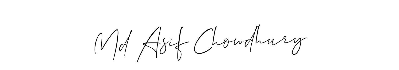 It looks lik you need a new signature style for name Md Asif Chowdhury. Design unique handwritten (Allison_Script) signature with our free signature maker in just a few clicks. Md Asif Chowdhury signature style 2 images and pictures png