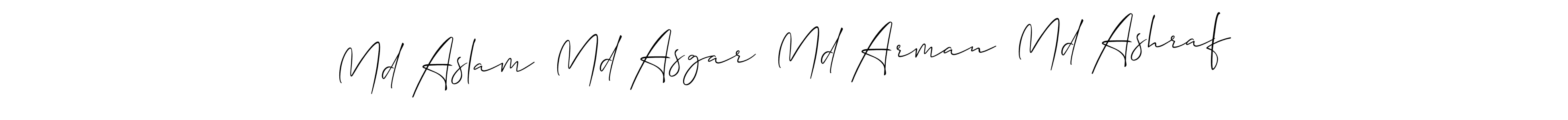 How to Draw Md Aslam  Md Asgar  Md Arman  Md Ashraf signature style? Allison_Script is a latest design signature styles for name Md Aslam  Md Asgar  Md Arman  Md Ashraf. Md Aslam  Md Asgar  Md Arman  Md Ashraf signature style 2 images and pictures png